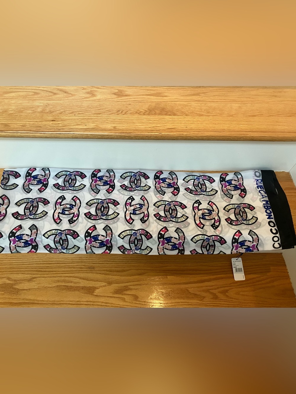 Beautiful Like Silk Scarf with Multicolor interlocking CC